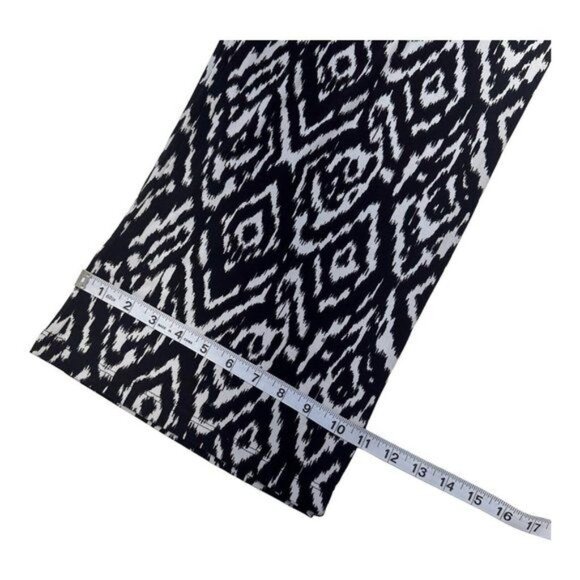 New Directions Palazzo Pants Women's SZ M- Black White Abstract Wide Leg Pull On - Picture 6 of 10